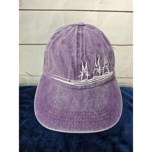 Cat Lady Purple Cotton Adjustable Baseball Cap Embroidered Cat Design One Size F